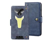 Auotu Funda with protección de la cámara Capirotazo Billetera Carcasa Caso Flip PU Cuero Magnetico Case Caja Cover para Ulefone Armor 34 / Ulefone Armor 34 Pro Smartphone (Azul)