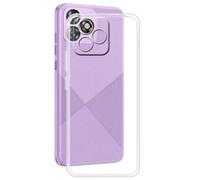 Auotu Funda with protección de la cámara de Silicona Carcasa TPU Silicone Case Cover Bumper para Blackview Wave 8 / Wave 8C / Oscal Flat 2 / Flat 2C Smartphone (Transparente)
