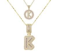 AUOU 1 collar de 26 letras de caramelo de hielo para mujer, Piedra