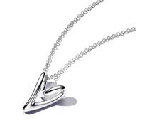 AUOU 1 collar de plumas de plata con palabra de madre y circonita, regalo para el día de la madre, Piedra