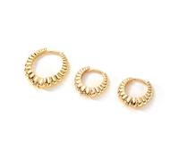 AUOU 1 juego de 3 partes de color dorado plateado para mujer, Piedra