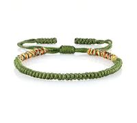 AUOU 1 pulsera budista tibetana hecha a mano con cuerda de hilo ajustable para mujeres y hombres, Piedra