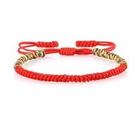 AUOU 1 pulsera budista tibetana hecha a mano con cuerda de hilo ajustable para mujeres y hombres, Piedra