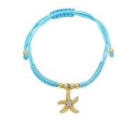 AUOU 1 pulsera chapada en oro para mujer, color caramelo, con cuerda, Piedra