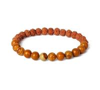 AUOU 1 pulsera de cuentas de ojo de tigre verde para mujer, pulsera de budismo tibetano, Piedra