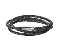 AUOU 1 pulsera de cuero rojo para hombre, pulseras trenzadas multicapa para mujeres y hombres, Piedra
