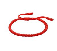 AUOU 1 pulsera de hilo trenzado tibetano budista para mujeres y hombres, hecho a mano, pulseras y brazaletes ajustables, Piedra
