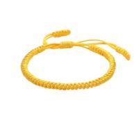 AUOU 1 pulsera de hilo trenzado tibetano budista para mujeres y hombres, hecho a mano, pulseras y brazaletes ajustables, Piedra