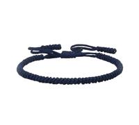 AUOU 1 pulsera de hilo trenzado tibetano budista para mujeres y hombres, hecho a mano, pulseras y brazaletes ajustables, Piedra