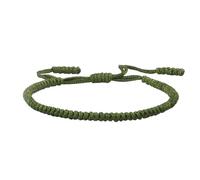 AUOU 1 pulsera de hilo trenzado tibetano budista para mujeres y hombres, hecho a mano, pulseras y brazaletes ajustables, Piedra