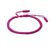 AUOU 1 pulsera de hilo trenzado tibetano budista para mujeres y hombres, hecho a mano, pulseras y brazaletes ajustables, Piedra