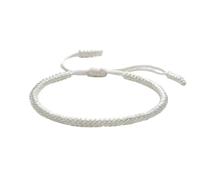 AUOU 1 pulsera de hilo trenzado tibetano budista para mujeres y hombres, hecho a mano, pulseras y brazaletes ajustables, Piedra