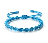AUOU 1 pulsera de nudos de cuerda multicolor para mujeres y hombres, pulseras tejidas a mano, trenzadas, ajustables, Piedra