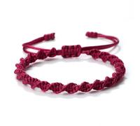 AUOU 1 pulsera de nudos de cuerda multicolor para mujeres y hombres, pulseras tejidas a mano, trenzadas, ajustables, Piedra