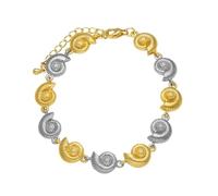 AUOU 1 pulsera de oro y plata con estrella para mujer, pulseras de playa pulidas, regalos de cobre junto al mar, Piedra