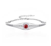 AUOU 1 pulsera de plata con circonita para mujer, Piedra