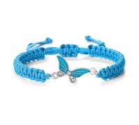 AUOU 1 pulsera multicolor con colgante de mariposa, color rosa y rojo, regalo budista para mujeres y hombres, Piedra