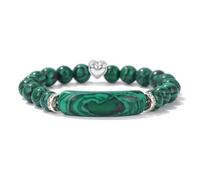 AUOU 1 pulsera rectangular de aventurina verde de piedra natural para mujeres y hombres, amatistas, turquesa, Piedra
