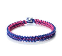 AUOU 1 pulsera trenzada de muchos colores para mujeres y hombres, perlas de imitación, budismo, hecha a mano, Piedra