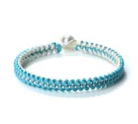 AUOU 1 pulsera trenzada de muchos colores para mujeres y hombres, perlas de imitación, budismo, hecha a mano, Piedra