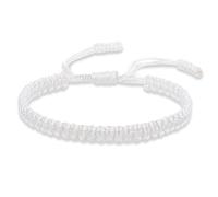 AUOU 1 pulsera trenzada roja y brazalete budista ajustable hecho a mano con nudo, Piedra