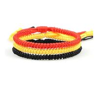 AUOU 3 artículos/1 juego de pulseras coloridas de cuerda ajustable para mujer, pulsera tejida para regalo, Piedra