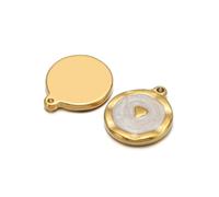 AUOU Juego de 2 pendientes de acero inoxidable esmaltados para fiestas, luna, estrella, amor por bricolaje, Piedra