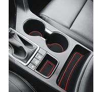Auovo Alfombrillas Antipolvo para Kia Sportage KX5, Insertos Interiores Personalizados para portavasos, Consola Central, Bolsillos para Puerta, 15 Piezas para Conductor Izquierdo (Borde Rojo)