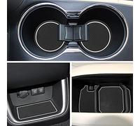 Auovo Alfombrillas Antipolvo para Toyota Highlander, Accesorios Interiores 2019 2018 2017 2016 2015 2014, Accesorios Interiores de Ajuste Personalizado, Compartimento de Puerta, portavasos y Consola