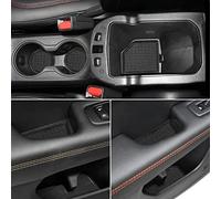 auovo Anti-Dust Door Mats for 2018 2019 2020 2021 Compass Accessories Interior Gate Door Pocket Liner Cup Holder Insert Center Console Pad(Black, 2018-2021)