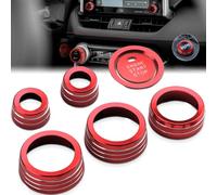 Auovo Cubierta de perilla de CA para Toyota RAV4 Hybrid/Plug-in Hybrid Accesorios 2025 2024 2023 2022 2021 2020 2019 Rav4 Radio Volumen Drive Mode Push Start Button Air Conditioning Knob Ring Trims