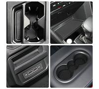Auovo Tapetes Antipolvo para Volkswagen VW Tiguan Accesorios 2018 2019 2020 2021 2022 2023, portavasos Personalizados para Puerta Central de Puerta (19 Piezas/Juego) (Borde Negro)