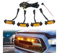 AUPARTIK 4 luces LED para parrilla de color ámbar para Toyota Tacoma TRD PRO 2016 2017 2018 2019 kit de luz de rejilla delantera con arnés de cableado y fusible