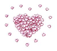 aupawdy 1000 Piezas Diamantes Acrílicos Corazón Gemas de Cristal Corazones acrílicos Rosas Piedras Decorativas para Mesa de Fiesta de Boda y Compromiso