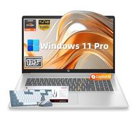 Auphonix HP Laptop empresarial de 17.3 pulgadas, procesador AMD Ryzen 5 7430U de 6 núcleos (Beats i7-11ª generación), 16 GB de RAM y SSD de 512 GB, Windows 11 Pro, listo para copiloto AI, KB numérico