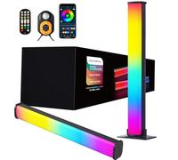 Auplf Barras de Luz RGBIC, Sincronización con TV y Música, Luces para Gaming con Puerto USB para PC, TV, Decoración de Habitación - Funciona con Sensor, Control Remoto y APP - 2 UDS