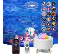 Auplf Proyector de cielo estrellado, Star Lamp Galaxy Light con aplicación Bluetooth y control remoto por infrarrojos, altavoz Bluetooth, luz nocturna, estrella Galaxy Projector Light para fiesta