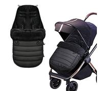 AUPOWER Saco universal para cochecito, impermeable y resistente al viento, forro polar, color negro