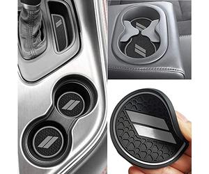 Auprite Alfombrillas Antideslizantes y Antipolvo para Dodge Challenger 2015, 2016, 2017, 2018, 2019, 2020, 2021, 2022, 2023, se adaptan a la Medida para portavasos, tapetes para Puerta, Bolsillo