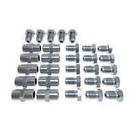 AUPROTEC - 20 conectores macho + 10 conectores hembra M10x1 para manguera de freno de 4,75 mm estropajo DIN Collet-bate macho kit freno 3/16" DIN/ISO 1651