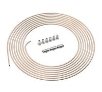 AUPROTEC 2m Tubo de Freno Ø 4,75 mm Cobre-Níquel Kit + 6 uniones roscadas + 3 Conectores M10 x 1 DIN 74 234 Juego de Tubos de Cuproníquel y Accesorios de Frenos para DIN Flare F