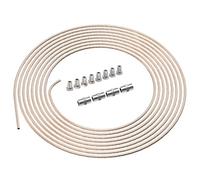 AUPROTEC 3m Tubo de Freno Ø 4,75 mm Cobre-Níquel Kit + 8 uniones roscadas + 4 Conectores M10 x 1 DIN 74 234 Juego de Tubos de Cuproníquel y Accesorios de Frenos para DIN Flare F