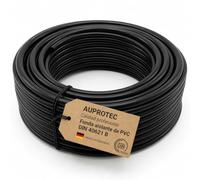 AUPROTEC Funda de Cable Negra 6mm x 5m I PVC Flexible y Aislante I protección para Cables en Uso automotriz y eléctrico I Negro