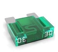 AUPROTEC Fusible plano maxi 20 A - 80 A, selección de fusibles: 30 A amperios, verde, 25 unidades