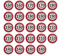 AUPROTEC pegatinas de velocidad para neumáticos de invierno - surtido mixto, set de 24 unidades, 160-240 km/h