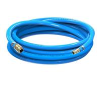 AUPROTEC set de manguera de aire comprimido Ø 10 mm interior, 20 m manguera de PVC con acoplador rápido de latón para compresores de aire, manguera de compresor AUPROTEC altamente flexible
