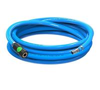 AUPROTEC set de manguera de aire comprimido Ø 10 mm interior 5 m, Manguera de PVC con acoplamiento de seguridad Prevost S1 para compresores de aire, Manguera de compresor AUPROTEC altamente flexible