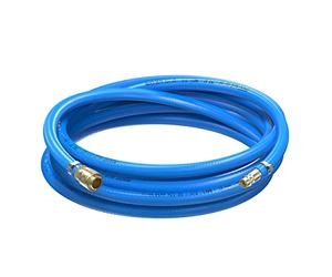 AUPROTEC set de manguera de aire comprimido Ø 13 mm interior 10 m, Tubo de PVC con acoplamiento rápido de latón para compresor de aire, Manguera de compresor Würth altamente flexible