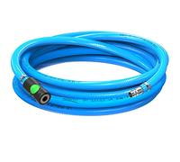 AUPROTEC set de manguera de aire comprimido Ø 6 mm interior 3 m, Manguera de PVC con acoplamiento de seguridad Prevost S1 para compresores de aire, Manguera de compresor AUPROTEC altamente flexible