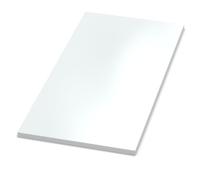 AUPROTEC Tablero de mesa de 25 mm, color blanco cristal, 700 mm x 500 mm, tablero de madera con revestimiento de resina de melamina, tablero de partículas con borde ABS de 2 mm, selección: 70 x 50 cm